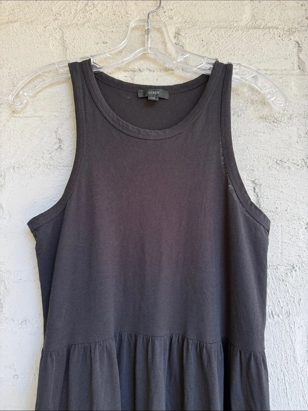 J. Crew Black Cotton Knit Sleeveless Maxi Dress Size XS